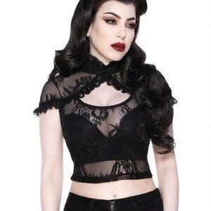 Kill Star Mesh Lace Top